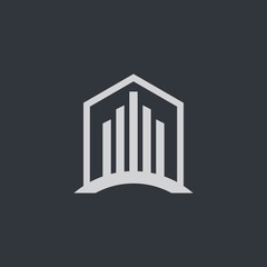 Real estate logo vector icon