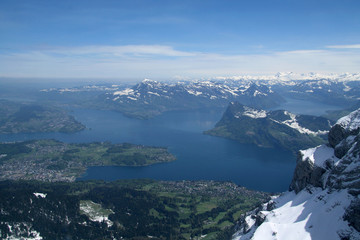 Lake Lucerne viewed from Mount Pilatus, Switzerland