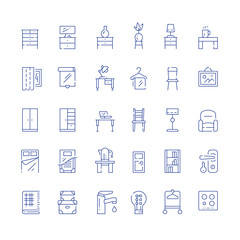 Home furniture, minimalist concept, interior design, cloth storage system, cupboard and table with chair