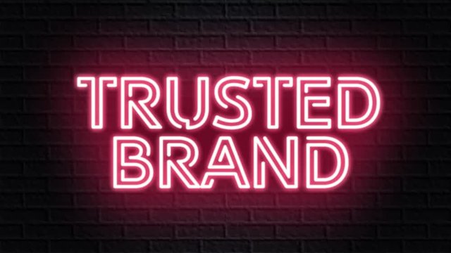 red neon video animation trusted brand