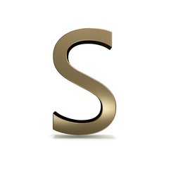 3d letter collection with white background.letter S