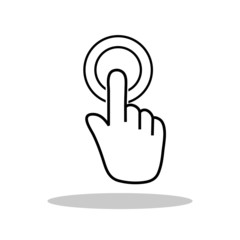 Touch icon in trendy flat style. Touchscreen finger symbol for your web site design, logo, app, UI Vector EPS 10. - Vector