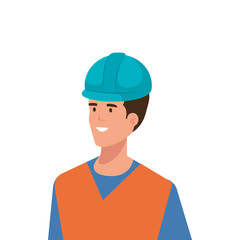 Builder man design, Construction work repair reconstruction industry build and project theme Vector illustration
