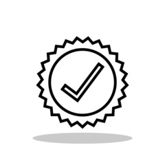 Quality outline icon in trendy flat style. Approval check symbol for your web site design, logo, app, UI Vector EPS 10. - Vector