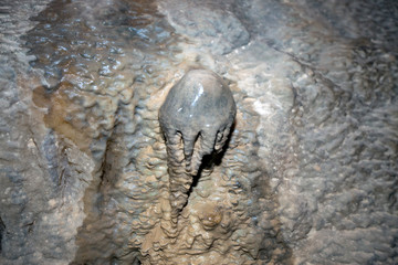 stalactite popsicle ice cream in Bellamar cave. Matanzas, Cuba..