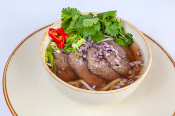 Vietnamese veal soup in fo bo style