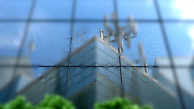 Venture Capital typography background text animation.