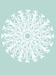 Snowy texture. Delicate background for printing on postcards, scrubbing, wallpapers. Winter holiday snow background. Christmas abstract background , One element, white snowflake on gray color back