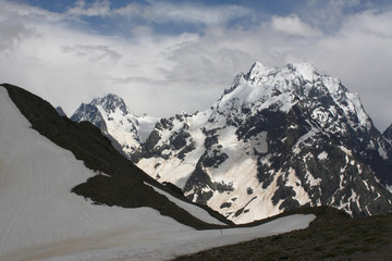 Fototapeta premium Mountains of Caucasus in Spring, Russia