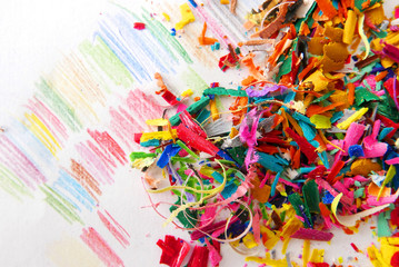 Colorful pencil flakes confetti	