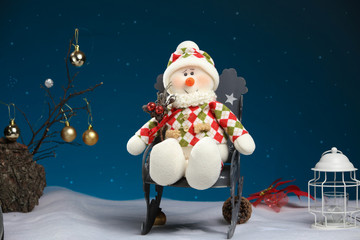 muñeco de nieve navidad snowman peluche 