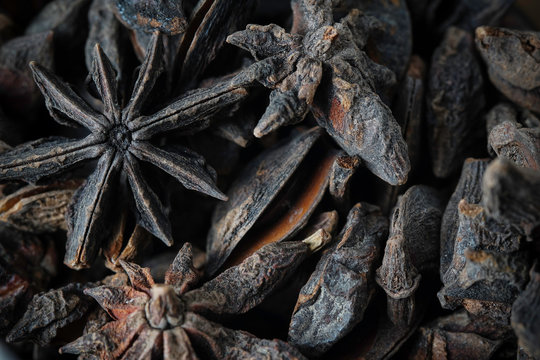 Spices image of cinnamon, star anise, clove