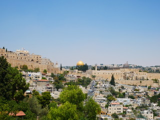 Fototapeta na wymiar エルサレム(イスラエル)の景色　岩のドーム