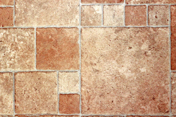 A close up of a tile effect floor
