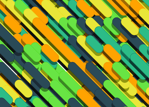 Color Abstract Lines Rain Generative Art background illustration
