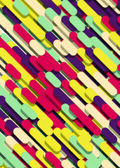 Color Abstract Lines Rain Generative Art background illustration