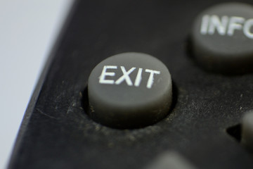 Fototapeta premium Exit button on the remote