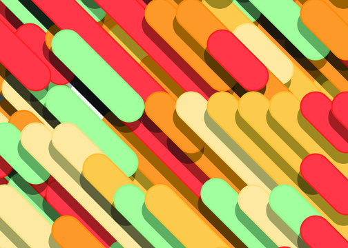 Color Abstract Lines Rain Generative Art background illustration