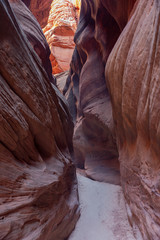 Slot Canyon in Utah while hiking