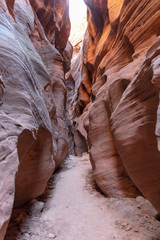 Slot Canyon in Utah while hiking