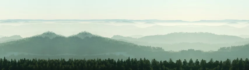 Rollo Erstaunliche Nebellandschaft im Schwarzwald-Panorama-Banner lang © Corri Seizinger
