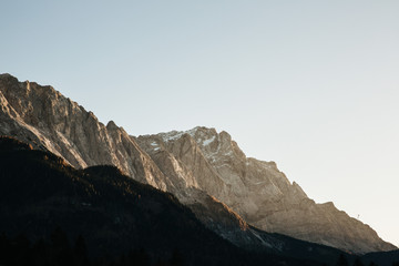 Zugspitze mountain in the german alps