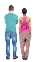 Back view of couple.