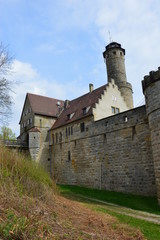 Bamberg (Germany). April 2017. Altenburg Castle. At the highest place - 386 meters above sea level, Altenburg Castle is located. The fortress began to exist in 1109, in the middle of the 13th centu