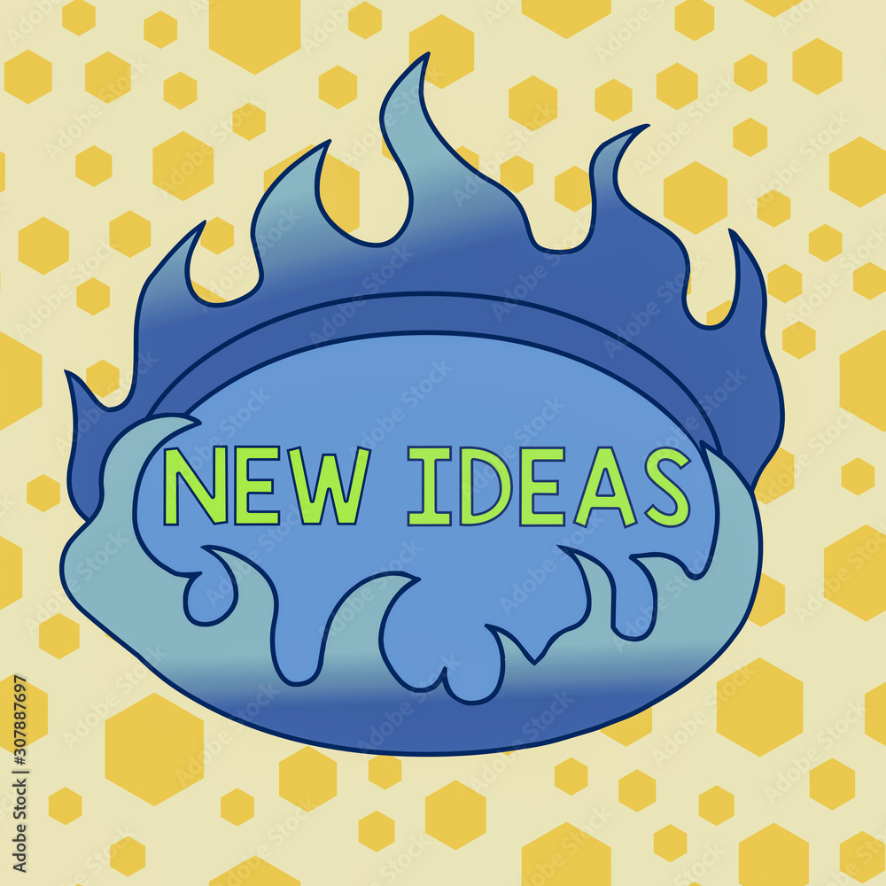 Fototapete text sign showing new ideas. business photo showcasing something original or fresh and more effectiv