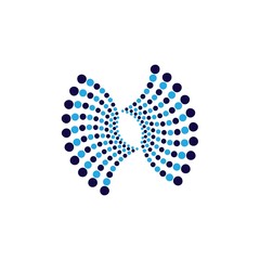 halftone circle dots vector