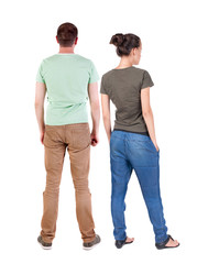 Back view of couple.