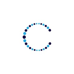 halftone circle dots vector