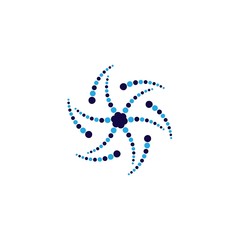 halftone circle dots vector