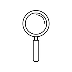 Lupe icon design, Tool search magnifying glass zoom lens and exploration theme Vector illustration