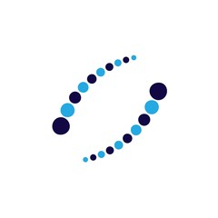 halftone circle dots vector