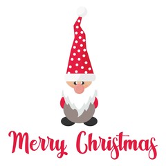 christmas dwarf vector image with text