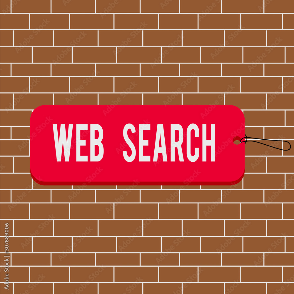 Poster text sign showing web search. business photo text software system designed to search for information