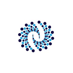 halftone circle dots vector