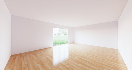 3d empty room