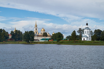 Nilov desert-monastery on the island of Stolbny lake Seliger.