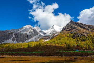 mountain landscape with lake