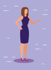 Avatar woman design, Girl female person people human and social media theme Vector illustration