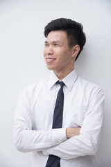 One man show feeling face angry,serious,shock,disappoint,headache, Man nay have business problems,life problem or come to work late.