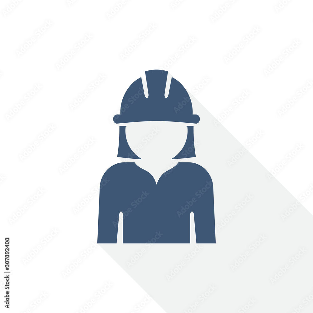 Leinwandbilder engineer icon, worker, manager, employee concept flat design vector illustration in eps 10 with empt