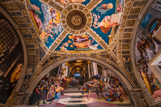 Interiors Of Raphael Rooms, Vatican Museum, Vatican
