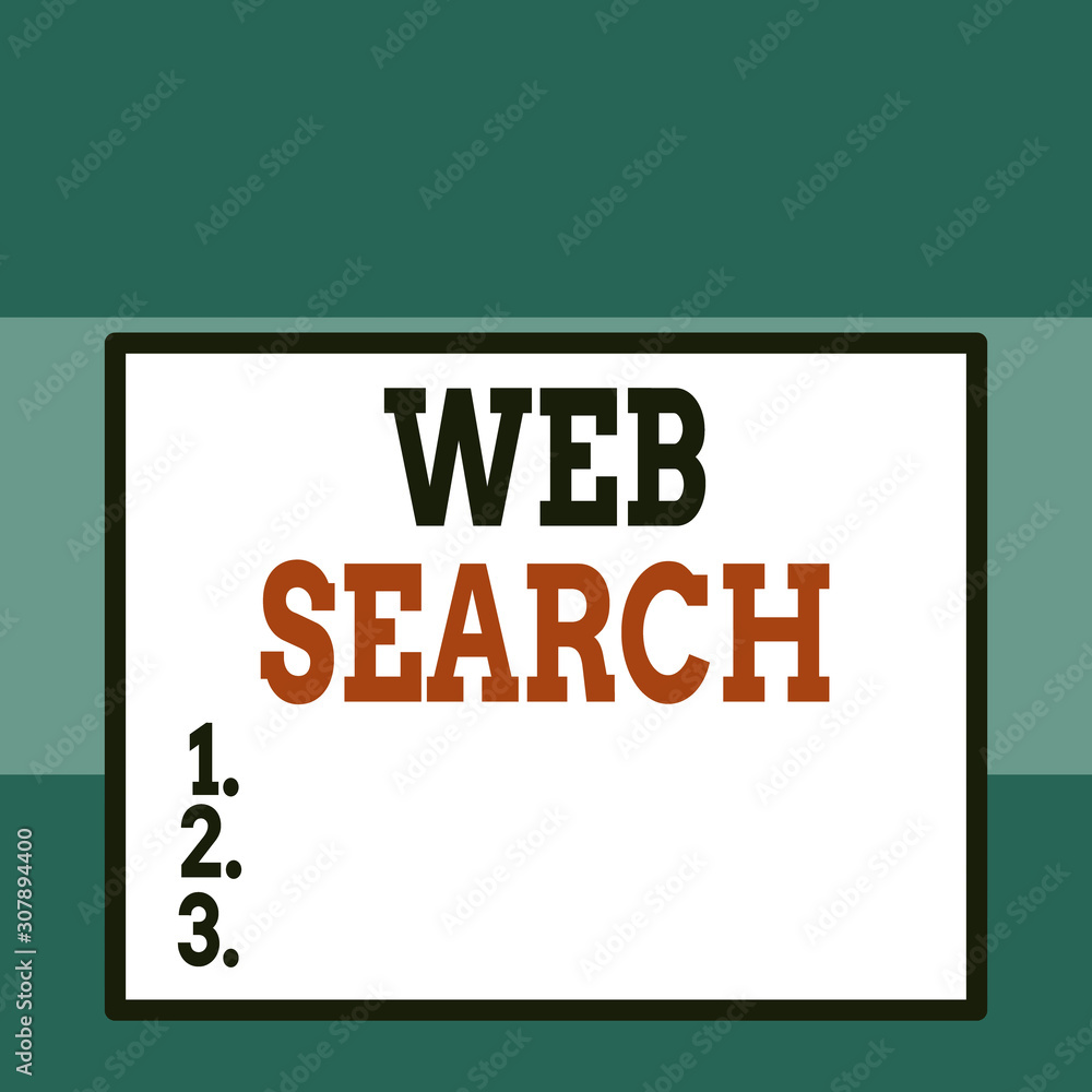 Aufkleber conceptual hand writing showing web search. concept meaning software system designed to search for i