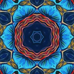 Fiore grafico, mandala ornamentale, fiore caleidoscopico 101