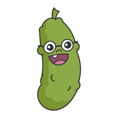 Nerd Dill Eye Glasses Pickle Cartoon