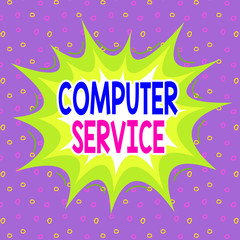 Handwriting text writing Computer Service. Conceptual photo computer time or service including data processing services Asymmetrical uneven shaped format pattern object outline multicolour design