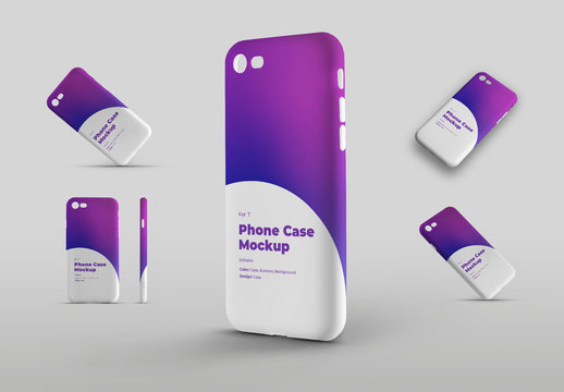 Smartphone Phone Case Mockup Set